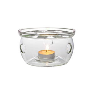 Teaposy light my fire glass tea warmer with candle flame
