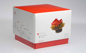 Teaposy red song blooming tea, 6 flowering white teas with carnation flowers, jasmine scented packed in a box