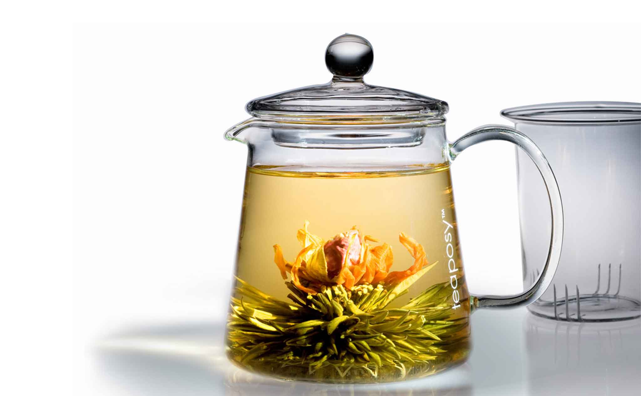 Glass Teapot With Glass Loose Leaf Tea Infuser 