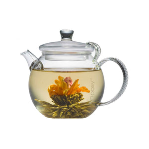 Teaposy heart of love blooming tea in the daydream glass teapot