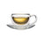 Teaposy socrates double-walled glass tea cup+saucer with tea, 6oz