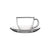 Teaposy soul mates glass tea cup + saucer set, 3 oz