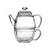 Teaposy charme glass teapot and cup set, stacked together as one unit