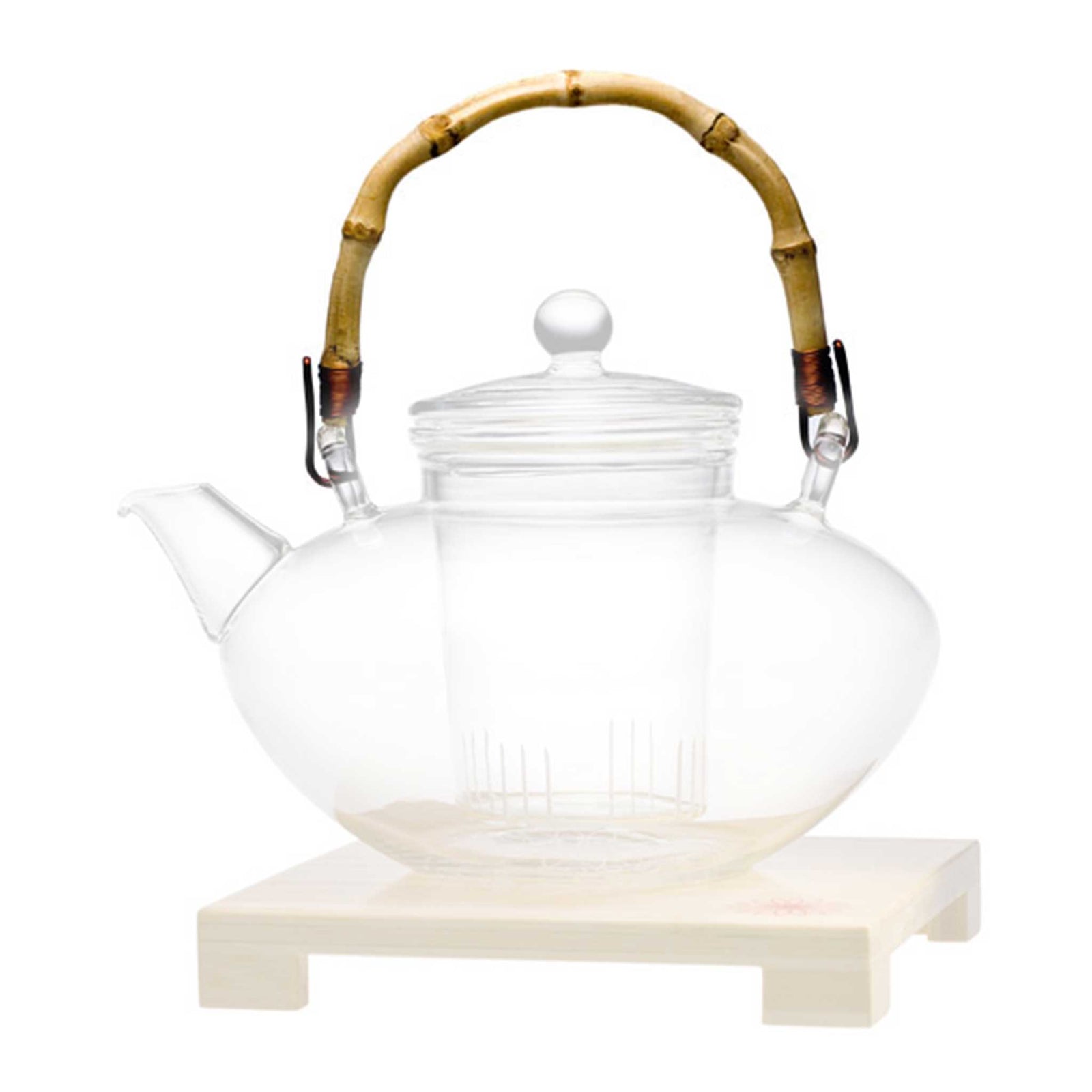 Teaposy bamboo handle for the tea for more glass teapot