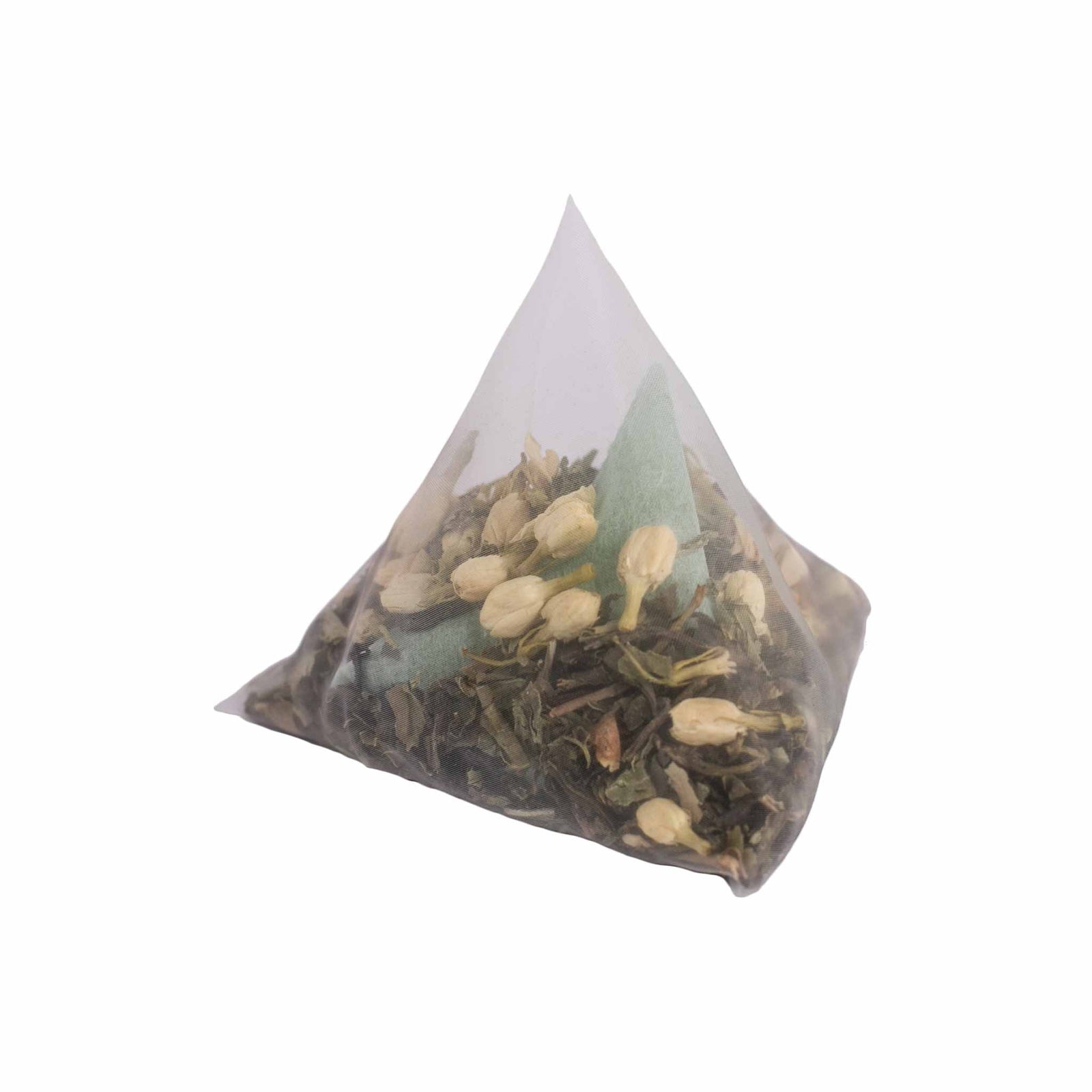 Green tea posy flower tea bath with green tea, peppermint and jasmine in a giant tea bag