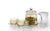 Teaposy butterfly blooming tea in the tea for two glass teapot with 2 soul mates glass tea cup + saucer sets