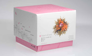 Teaposy heart of love blooming tea, 6 silver needle white flowering teas packed in pink box