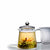 Teaposy heart of love blooming tea in the tea-for-two glass teapot with a glass tea filter