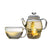 Teaposy falling water blooming tea in the charme glass teapot with tea cup